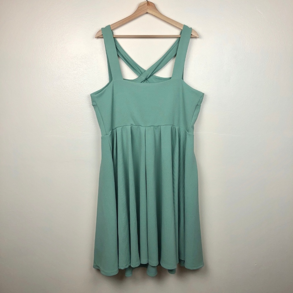 Torrid Green Skater Dress Size 2 - Picture 8 of 8